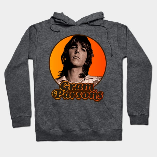 Gram Parsons // Outlaw Country Retro Americana Tribute Hoodie by darklordpug